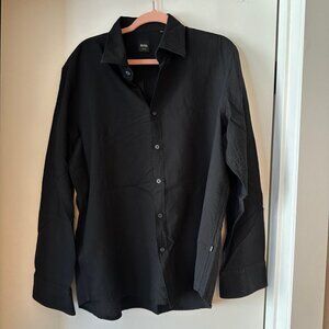 Hugo Boss Black Textured Men's Button Up XXL